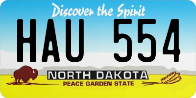 ND license plate HAU554