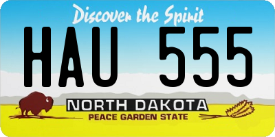 ND license plate HAU555