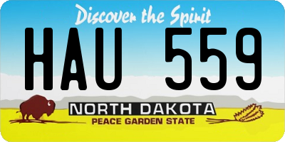 ND license plate HAU559