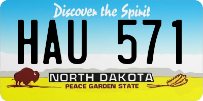 ND license plate HAU571