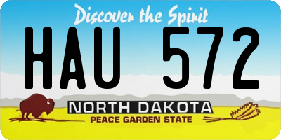 ND license plate HAU572