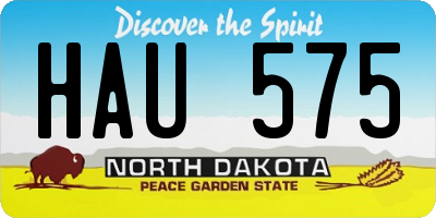 ND license plate HAU575