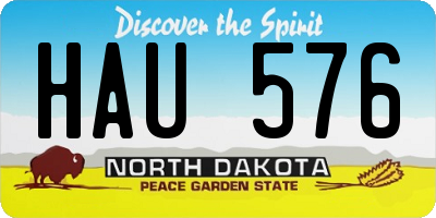 ND license plate HAU576