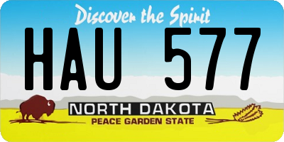ND license plate HAU577