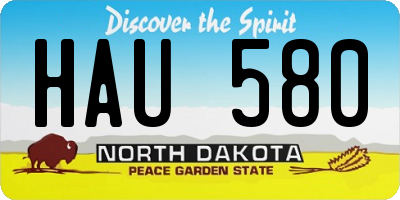 ND license plate HAU580