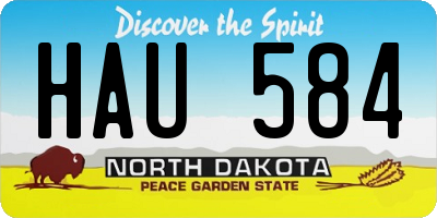 ND license plate HAU584