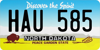 ND license plate HAU585