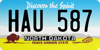 ND license plate HAU587