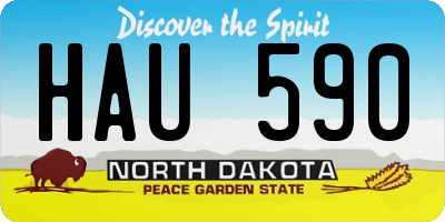 ND license plate HAU590