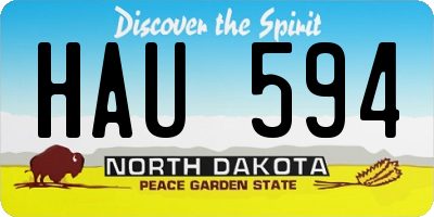 ND license plate HAU594
