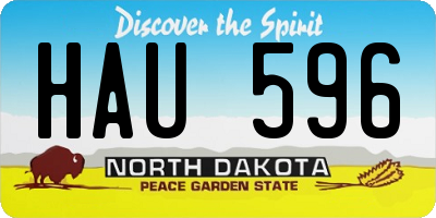 ND license plate HAU596