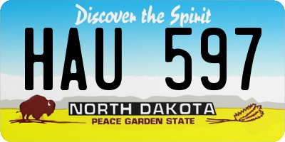 ND license plate HAU597