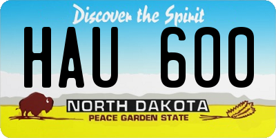 ND license plate HAU600