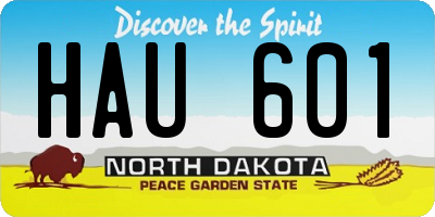 ND license plate HAU601