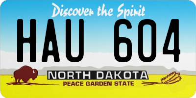 ND license plate HAU604