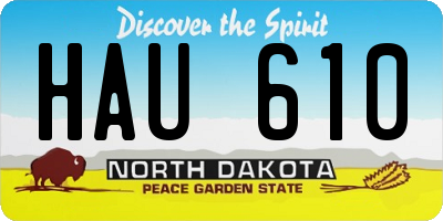 ND license plate HAU610