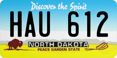 ND license plate HAU612