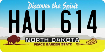 ND license plate HAU614