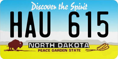 ND license plate HAU615