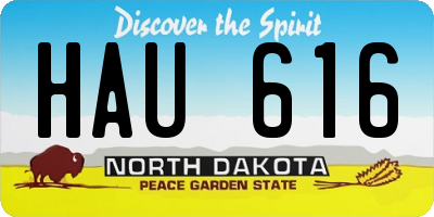 ND license plate HAU616