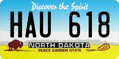 ND license plate HAU618
