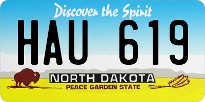 ND license plate HAU619