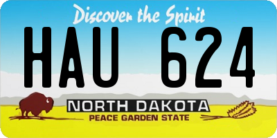 ND license plate HAU624