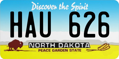 ND license plate HAU626
