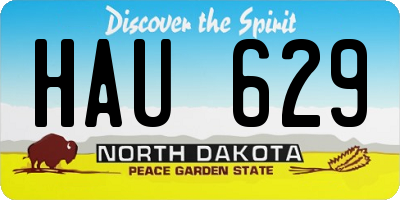 ND license plate HAU629