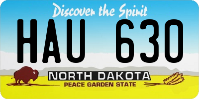 ND license plate HAU630