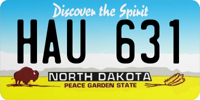 ND license plate HAU631