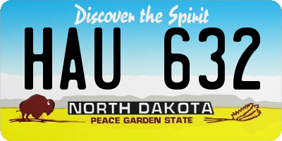 ND license plate HAU632
