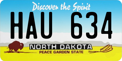 ND license plate HAU634