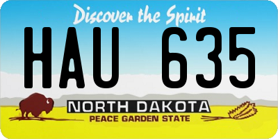 ND license plate HAU635