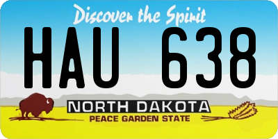 ND license plate HAU638
