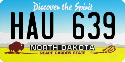 ND license plate HAU639