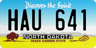 ND license plate HAU641