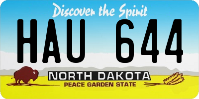 ND license plate HAU644