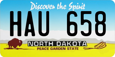 ND license plate HAU658