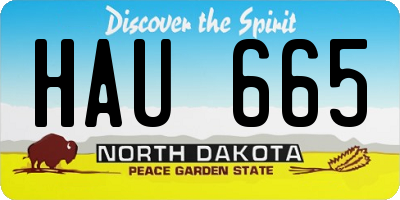 ND license plate HAU665