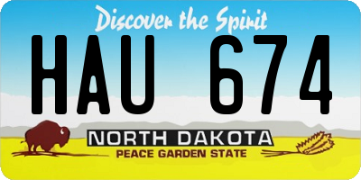 ND license plate HAU674