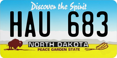 ND license plate HAU683