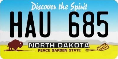 ND license plate HAU685