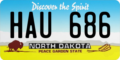 ND license plate HAU686