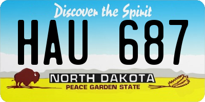 ND license plate HAU687