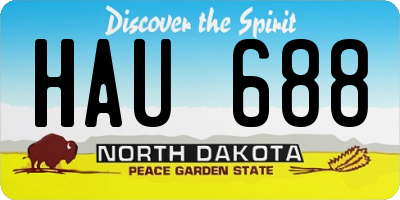 ND license plate HAU688