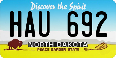 ND license plate HAU692