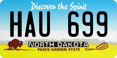 ND license plate HAU699