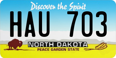 ND license plate HAU703