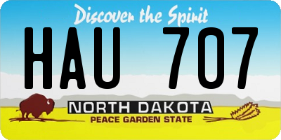 ND license plate HAU707